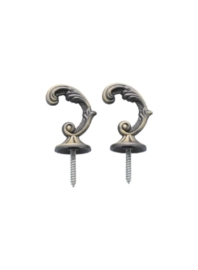 MICASA HOOKS 2PCS/PK ANTIQUE BRASS