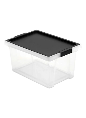 TATAY STORAGE BOX 15L BLACK&CLEAR