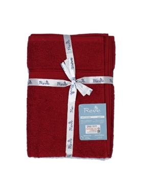 BATH TOWEL SET 2PCS 70X140CM BLUE/RED
