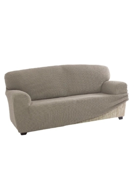 Sofa Skin - Niagara 3-Seater Stretchable and Elegant Design Sofa Cover Dark Beige 180-230 cm