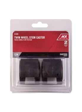 ACE PLASTIC WHEEL CASTER SWIVEL 2PC BLCK