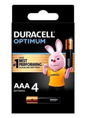 DURACELL BATTERY OPTIMUM AAA 4/PK