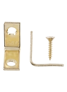 ACE INSIDE L CORNER BRACE 1"x1in BRASS