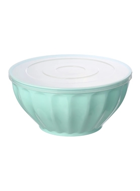 FELLI SALAD BOWL 4.5L W/LID BLUE/WHITE