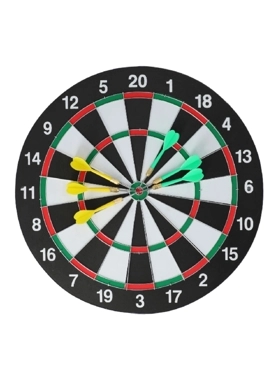 TELOON DARTBOARD PAPER 17X0.5" W/6DARTS
