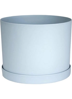 BLOEM MATHERS PLNTR W/SAUCER TRAY 6 BLU