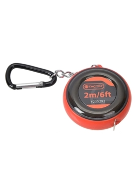 Tactix - Pocket Size Tape Measure Red and Black 2 m