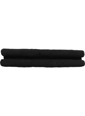 Luance - Corduroy Insulated Draught Excluder Double Door Bottom Black 80 cm