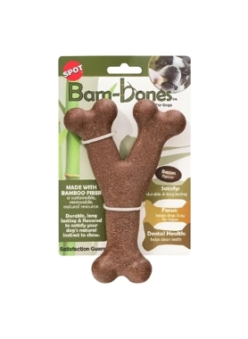 SPOT PET TOY DG BONE BACON 7"