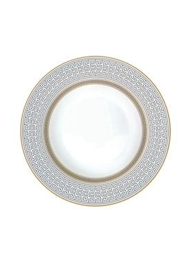 Easy Life - Classic Design Porcelain Soup Plate White and Black 21.5cm