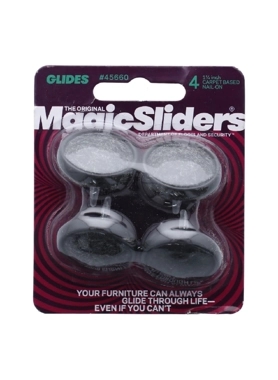 MAGIC SLIDERS 4PC NAIL ON GLIDES BLK&GRY