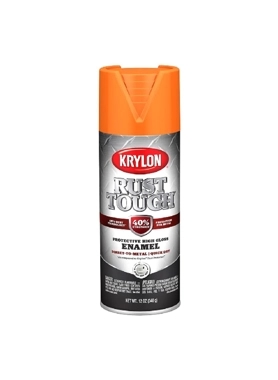 KRYLON RUST TOUGH S.PAINT GLOS ORNGE340G