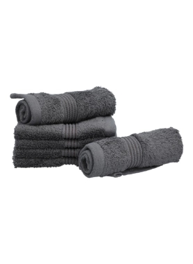 TOWEL SET 6PCS 30X30CM PIMA COTTON GREY