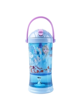 Tiny Wheel - Disney Frozen Hand Held Floating Straw Water Bottle Multicolour 310 ml
