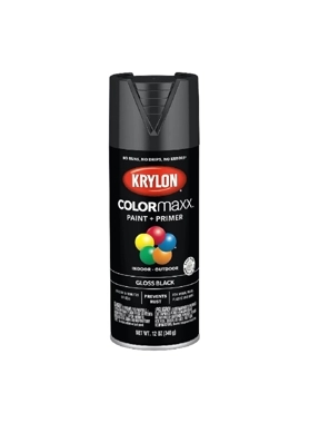 KRYLON COLORMAXX S.PAINT GLOSS BLK 340G