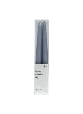 CELIA UNSCENTEDTAPER2PCS BLK MISSION10IN