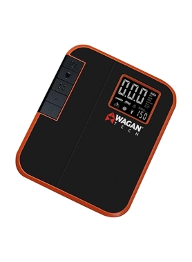 Wagan - Preset Pressure Smart Electric Air Pump Black and Orange 13.9 x 11.3 x 4.6 cm