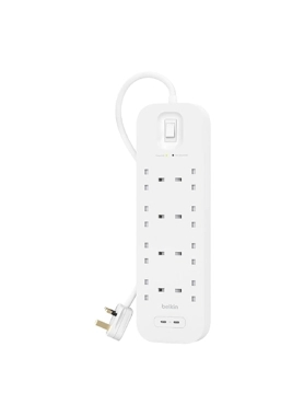 BELKIN 8-OUTLET SURGE PROTECTOR 30W 2M
