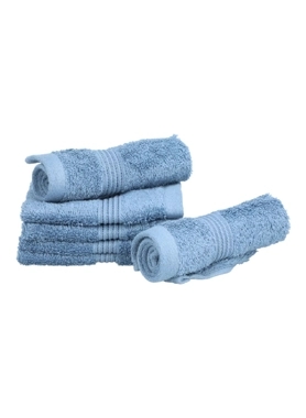 TOWEL SET 6PCS 30X30CM PIMA COTTON BLUE