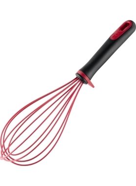 Tefal - Ingenio+ Multi-Purpose Silicone Safety Ring Whisk Red and Black 29.3 x 6.9 x 6.9 cm