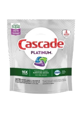 Cascade - 14-Piece Hassle and Mess Free Platinum Fresh Scent Dishwasher Detergent Pods