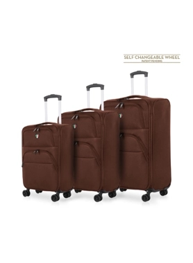 TUCCI VOLO LUGGAGE 3PCS SET SOFT BROWN