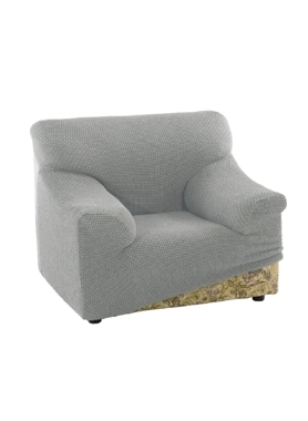 Sofa Skin - Niagara 1-Seater Stretchable Fit Woven Fabric Sofa Cover Light Grey 70-110 cm