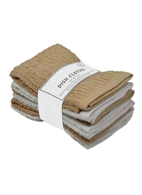 RIVIERA 6PC KTCHN TOWEL 100% CTN BEIGE