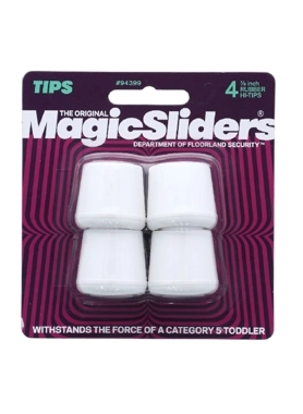 MAGIC SLIDERS 4PC RUBER TIPS 17/20CM WHT