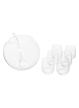 Secret de Gourmet - 8-Piece Punch High Quality Cocktail Set Clear 26.5 x 6.3 x 8 cm