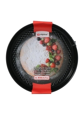 Alpina - Round Non-Stick Springform Cake Tin Black 6.7 x 28 x 28 cm