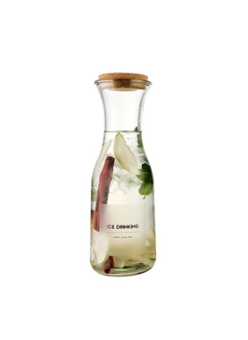 BIEN SERVI GLASS JUICE JAR W/DECAL