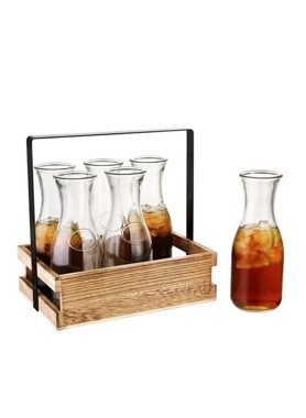 BIEN SERVI GLSS JUICE BOTLE SET6PC W/STN