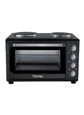 HOMIX ELEC OVEN D.GLASS W/2 HOTPLATE 45L