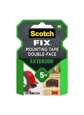 SCOTCH DOUBLE FACE TAPE 19MM X 1.5M