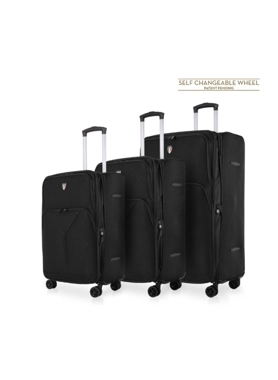 TUCCI TRIPLETTA LUGGAGE 3PC SET SOFT BLK
