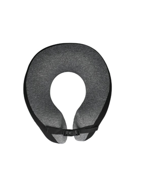 Reve - Memory Foam Travel Neck Pillow Grey and Black 13 x 31.5 x 27 cm