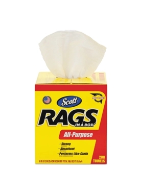 SCOTT RAGS PAPER IN A BOX 30X25CM 200PC
