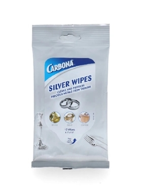 CARBONA SILVER CLEANING WIPES 12PCS