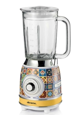 Ariete - 1000W 2-Mills Positano Glass Jug Blender Multicolour 1.5 Litre
