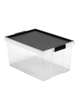 TATAY STORAGE BOX 35L BLACK&CLEAR