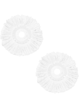 Black+Decker - 2-Piece Replacement Spin Mop Refill Heads White 10 x 30 x 36 cm