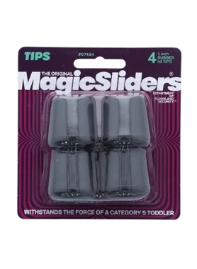 MAGIC SLIDERS 4PCS RUBBER TIPS 2CM BLACK
