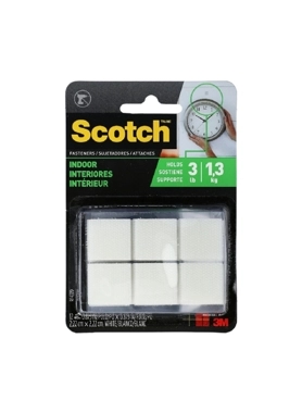 SCOTCH SQUARE FASTENER 17/20X17/20CM WHT