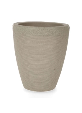 STRATA SMALL PLNTER POT STONE RND28X33CM