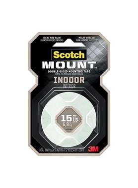 SCOTCH MOUNT DBLESIDED TAPE 2.54CMX1.39M