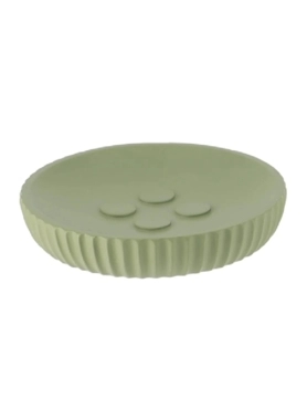 TNDNCE ROUND RESIN SOAPDISH KHAKI 11CM