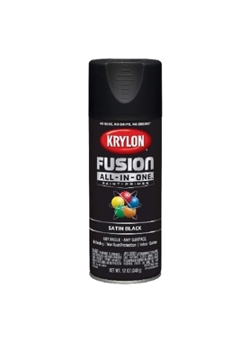 KRYLON FUSION S.PAINT SATIN BLACK 340G
