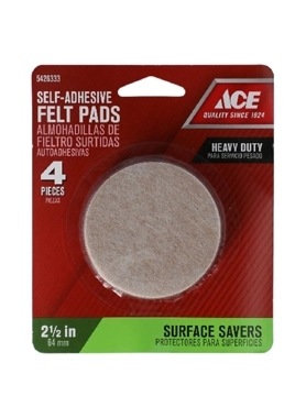 ACE FELT PAD HEAVY DUTY ROUND 2.5in 4PC
