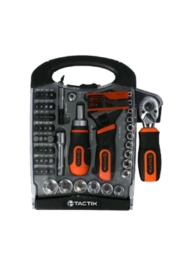 TACTIX 55PC STUBBY TOOL SET W CARRY CASE